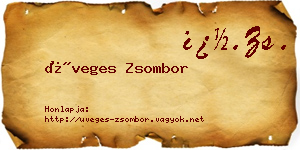 Üveges Zsombor névjegykártya