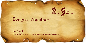Üveges Zsombor névjegykártya